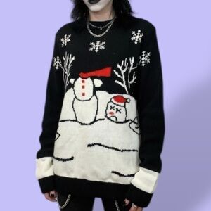 Tipsy Elves Dead Snowman Ugly Christmas Sweater